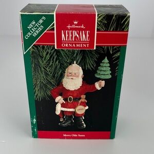 Hallmark Keepsake Collector’s Series 1990 Merry Olde Santa ornament in GUC
